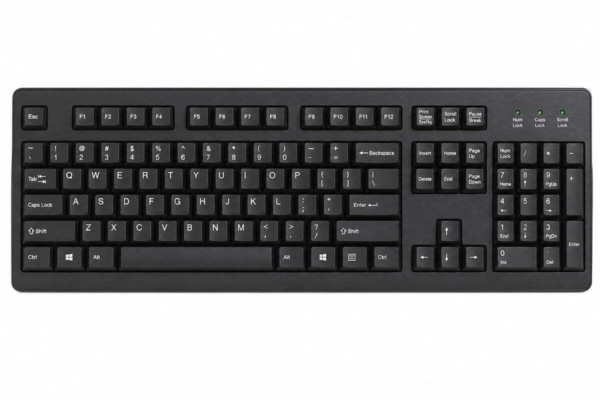 USB Keyboard for Computer Laptop PC QWERTY Windows Support Windows Compatible, QWERTY Layout, USB Connectivity, for Laptop & PC