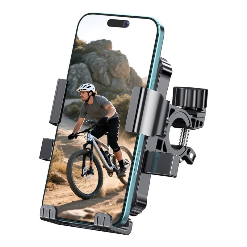Universal Bike Phone Mount - Compatible with Motorcycle, Electric Scooter & Mountain Bike, Secure Holder for 4.7-6.8 Inch Phones，[1s Quick Release] Convenient and Quick, Easy to take Out.