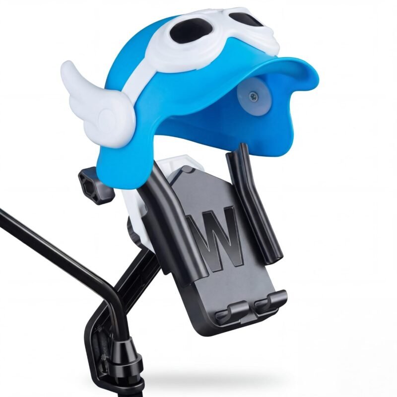 DETACHI Motorbike Phone Holder Helmet Design, UV Protection, Rain Proof, Flexible & Adjustable Angle, Easy to Use, Universal Anti-Slip Mobile Mount for Bikes & Scooters, Secure Handlebar Stand