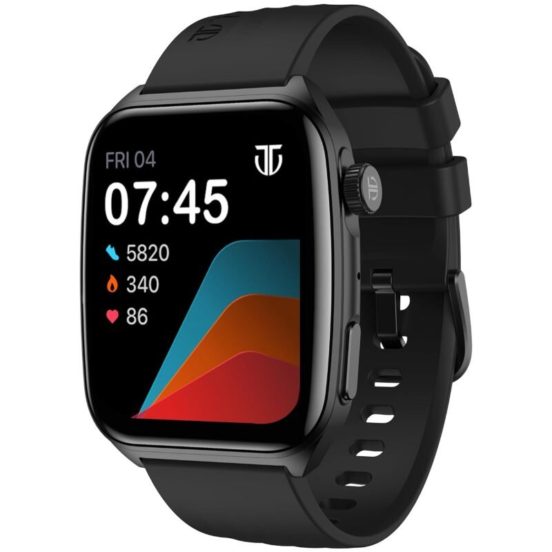 Titan Smart 4.0 Smartwatch with 1.93” AMOLED Display, Infinite AI Watch Faces, AI Voice assistant, Smart Hydration, Multiple Menu Styles, QR Hub​, 100+ Multisports, BT Calling, HRM, SpO2,Games - Black