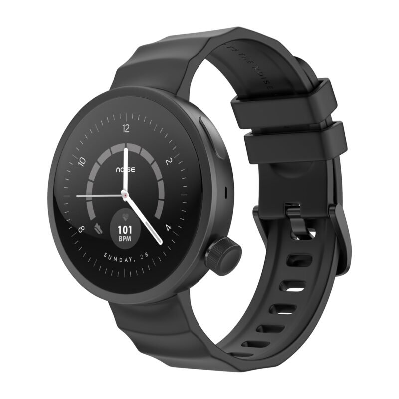 Noise Alt Watch 1 Smart Watch 1.32” AMOLED Display, Built-in GPS, AI Suite, Functional Rotating Crown, 1000NITS Brightness, Upto 7 Days Battery - Chosen Black