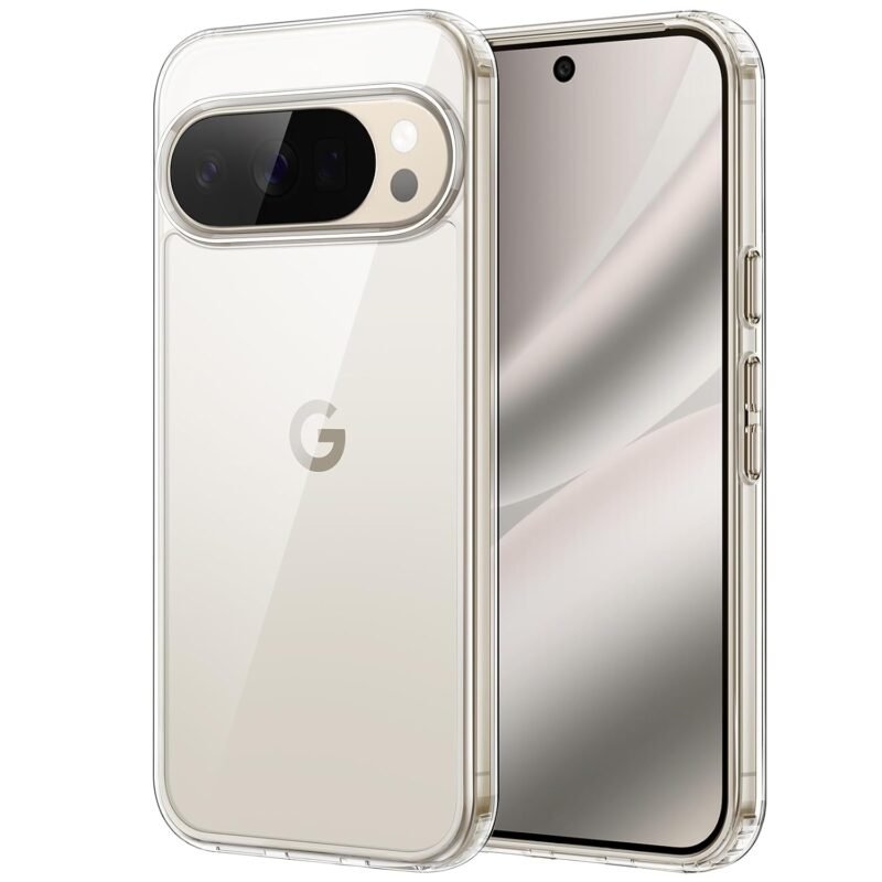 JETech Case for Google Pixel 10/10 Pro, Anti-Yellowing, Clear