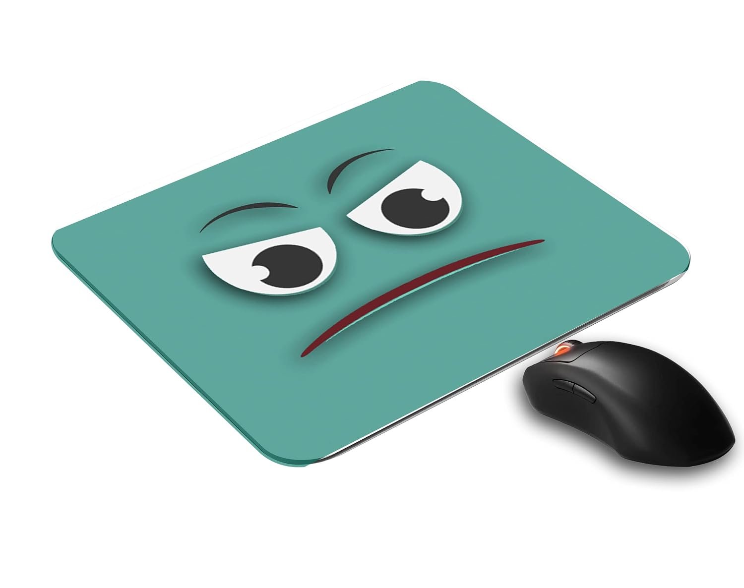 SKP Green Emoji Background Designer Mousepad (Gaming Mouse Pad | Ultra Slim | Size : 21.5 X 18 c.m)-PSK1911