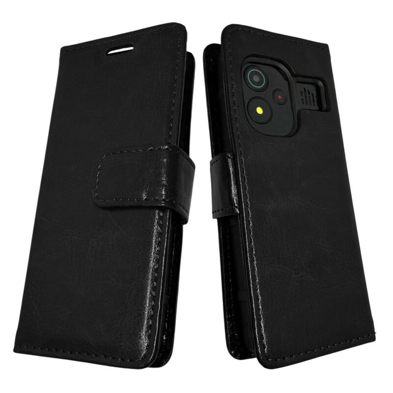 ZAOMA Diary Type Flip Flap Case Cover Compatible for Lava A2 Smart (2025) Dual SIM Keypad Mobile Feature Phone (LA225_LTH01)