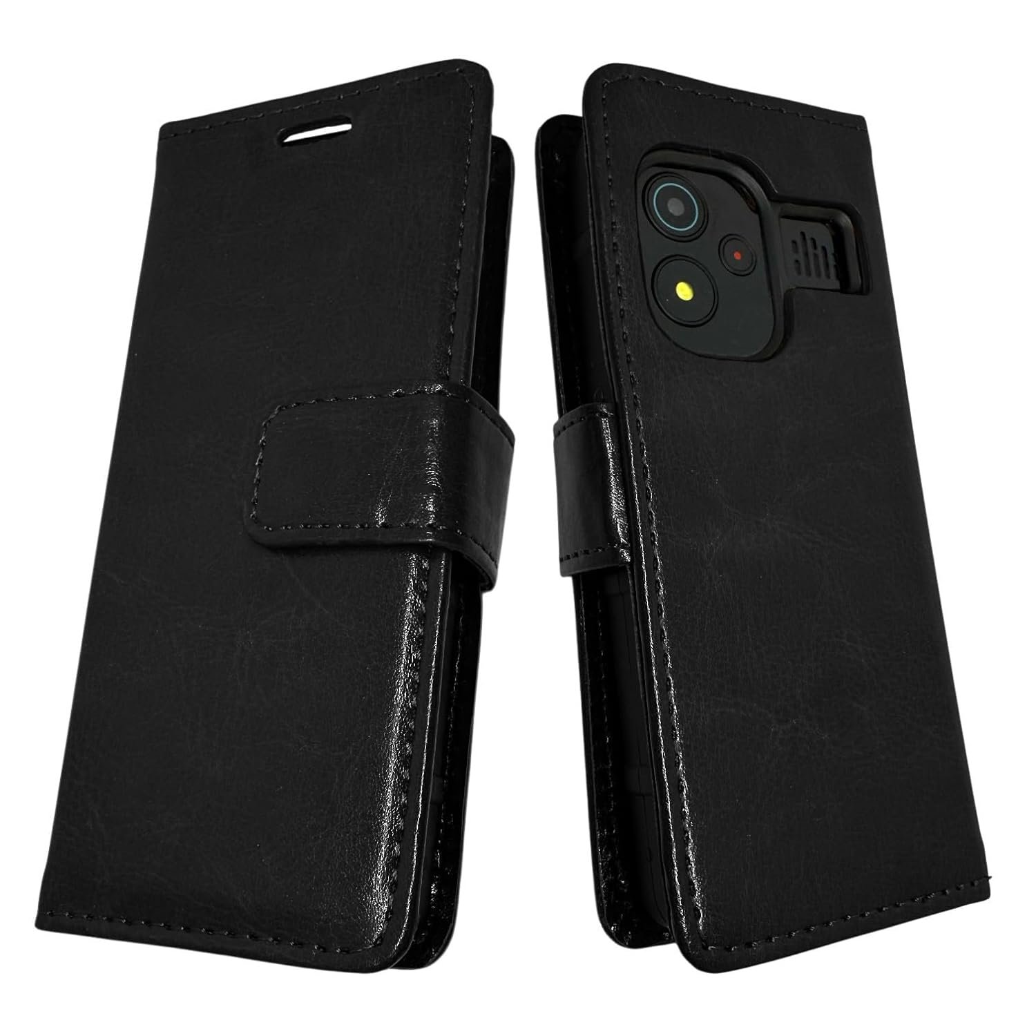 ZAOMA Diary Type Flip Flap Case Cover Compatible for Lava A2 Smart (2025) Dual SIM Keypad Mobile Feature Phone (LA225_LTH01)