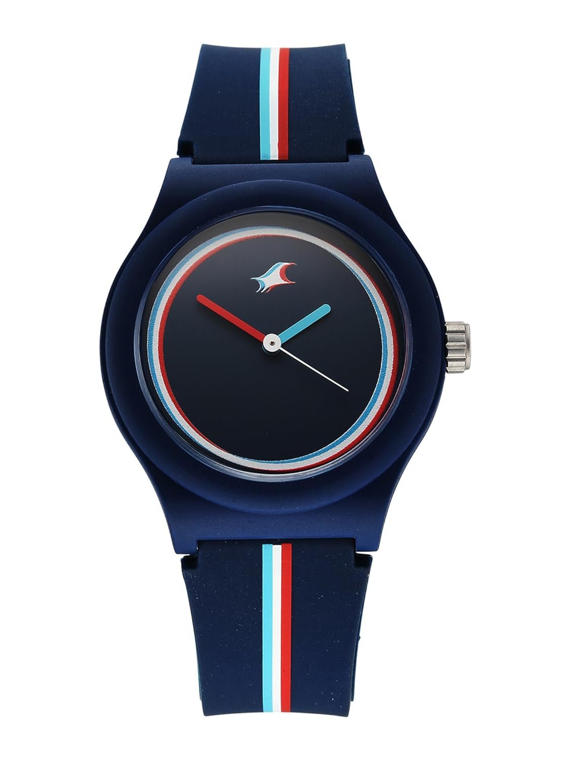 Fastrack Tees Zine with Blue Dial Blue Silicon Strap Watch for Unisex - 38037PP25W