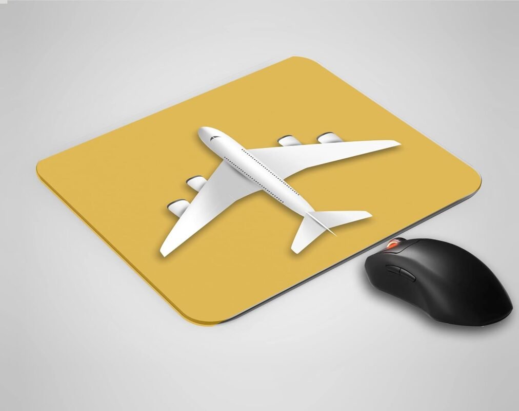 SKP Aeroplane Design Printed Rubber Mouse Pad for Laptop/Computer (Gaming Mouse Pad | Ultra Slim | Size : 21.5 X 18 c.m )