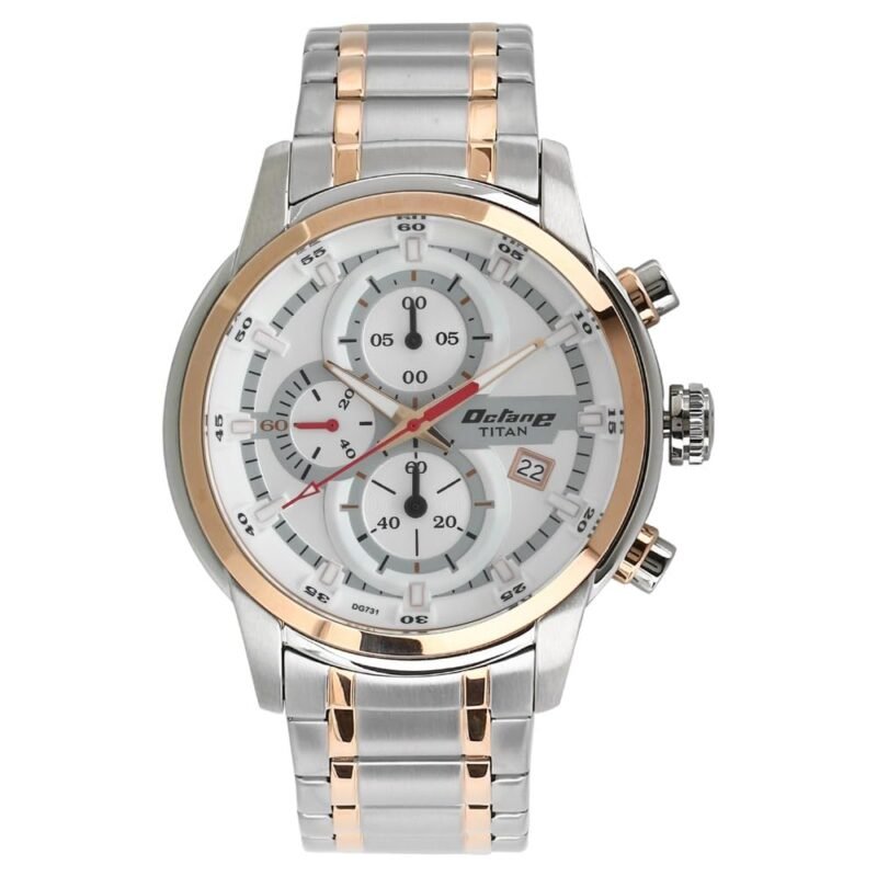 Titan Octane Chronograph Silver Dial Men Watch -NM90086KM02 / NL90086KM02/NP90086KM02
