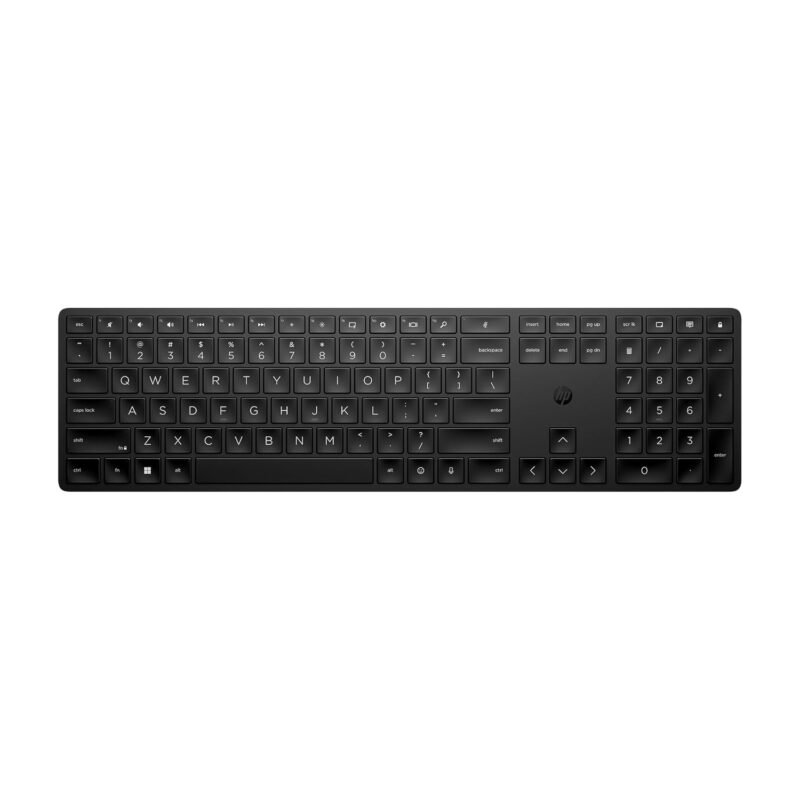 HP 450 Programmable Wireless, Full Size; 3-Zone Layout Keyboard, 2.4 GHz Wireless Connection, Compatible with PCs with Available USB-A Port