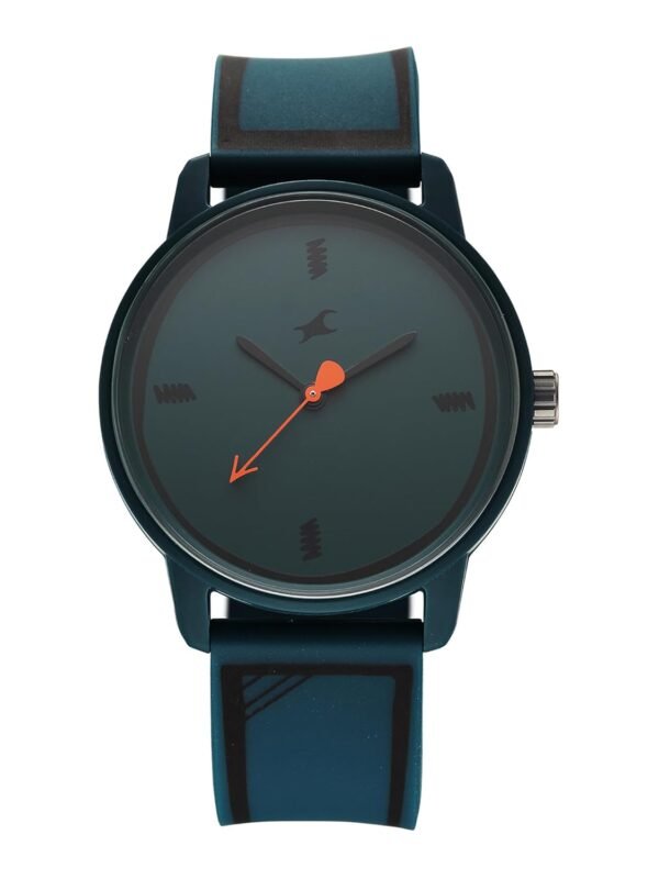 Fastrack Tees Zine with Dark Green Dial Dark Green Silicon Strap Watch for Unisex - 38145PP07W