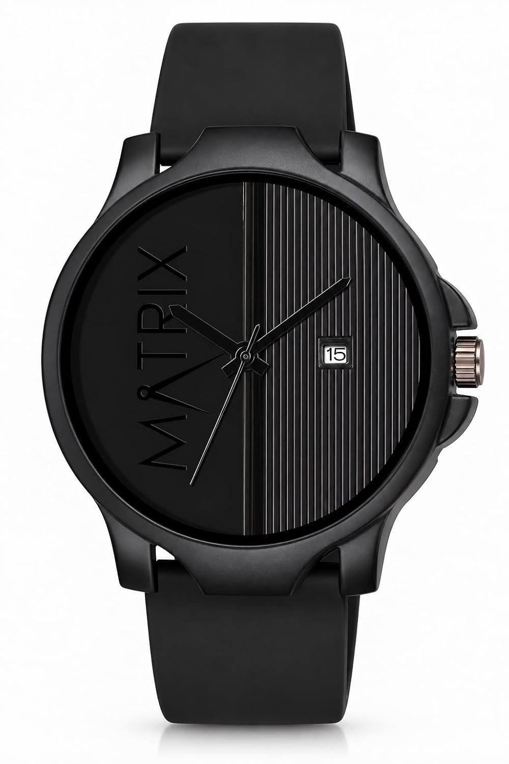 Matrix Dark Edition Exclusive Black Dial with Softest Silicone Strap Analog Wrist Watch for Men & Boys