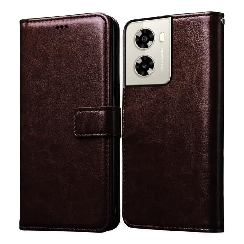 Flip Cover Back Case for Lava Blaze Dragon 5G | Premium Leather Finish | Inbuilt Pockets & Stand | Flip Cover Back Case for Lava Blaze Dragon 5G (Coffee)