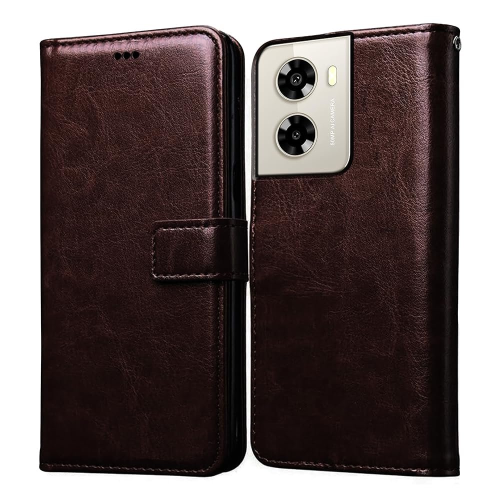 Flip Cover Back Case for Lava Blaze Dragon 5G | Premium Leather Finish | Inbuilt Pockets & Stand | Flip Cover Back Case for Lava Blaze Dragon 5G (Coffee)