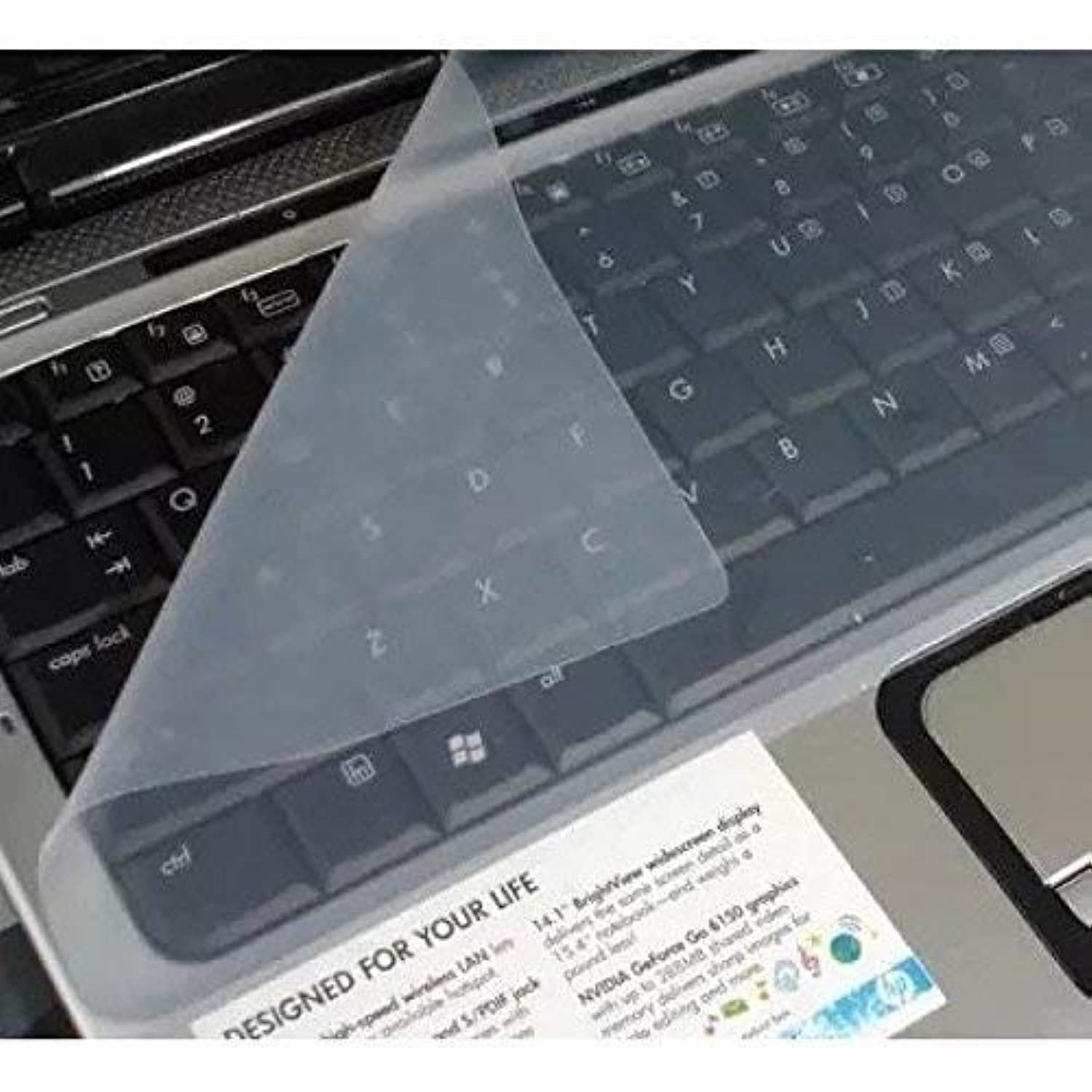LS LAPSTER Quality Assured Lapster Universal Silicone 15.6" Keyboard Protector Skin|| Keyboard Dust Cover|| Keyboard Skin for 15.6" Laptop 15.6" Keyguard 3.93 x 11.81 x 0.39 inches