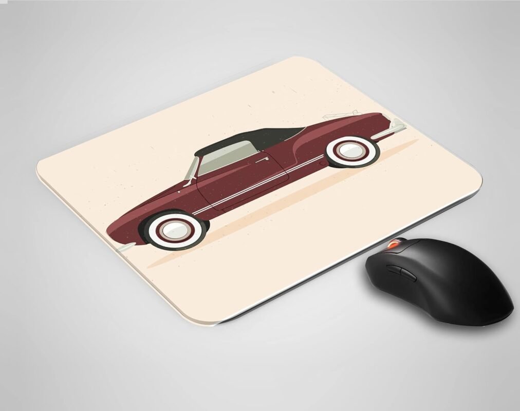 KRL Vintage Car Designer Mousepad for Laptop/Computer (Gaming Mouse Pad | Ultra Slim)-RL2306