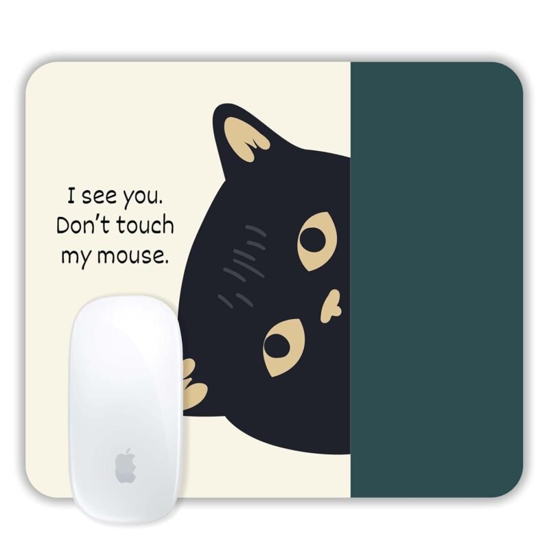 TURTLEWINGS | Mousepad | Inspirational Quote Funny Cute Cat Mousepad – 22x18 cm, 3mm | Design Non-Slip Rubber Base | Office, Study & Gaming Use | Premium Smooth Surface Desk Accessory & Gift