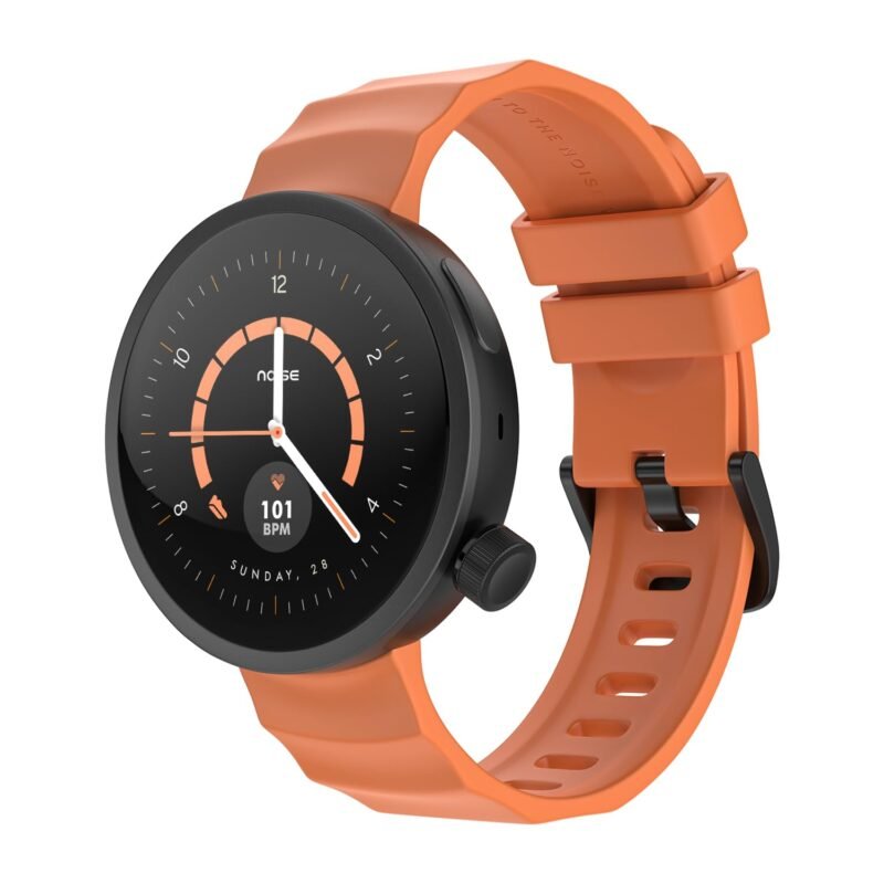 Noise Alt Watch 1 Smart Watch 1.32” AMOLED Display, Built-in GPS, AI Suite, Functional Rotating Crown, 1000NITS Brightness, Upto 7 Days Battery - Chosen Orange