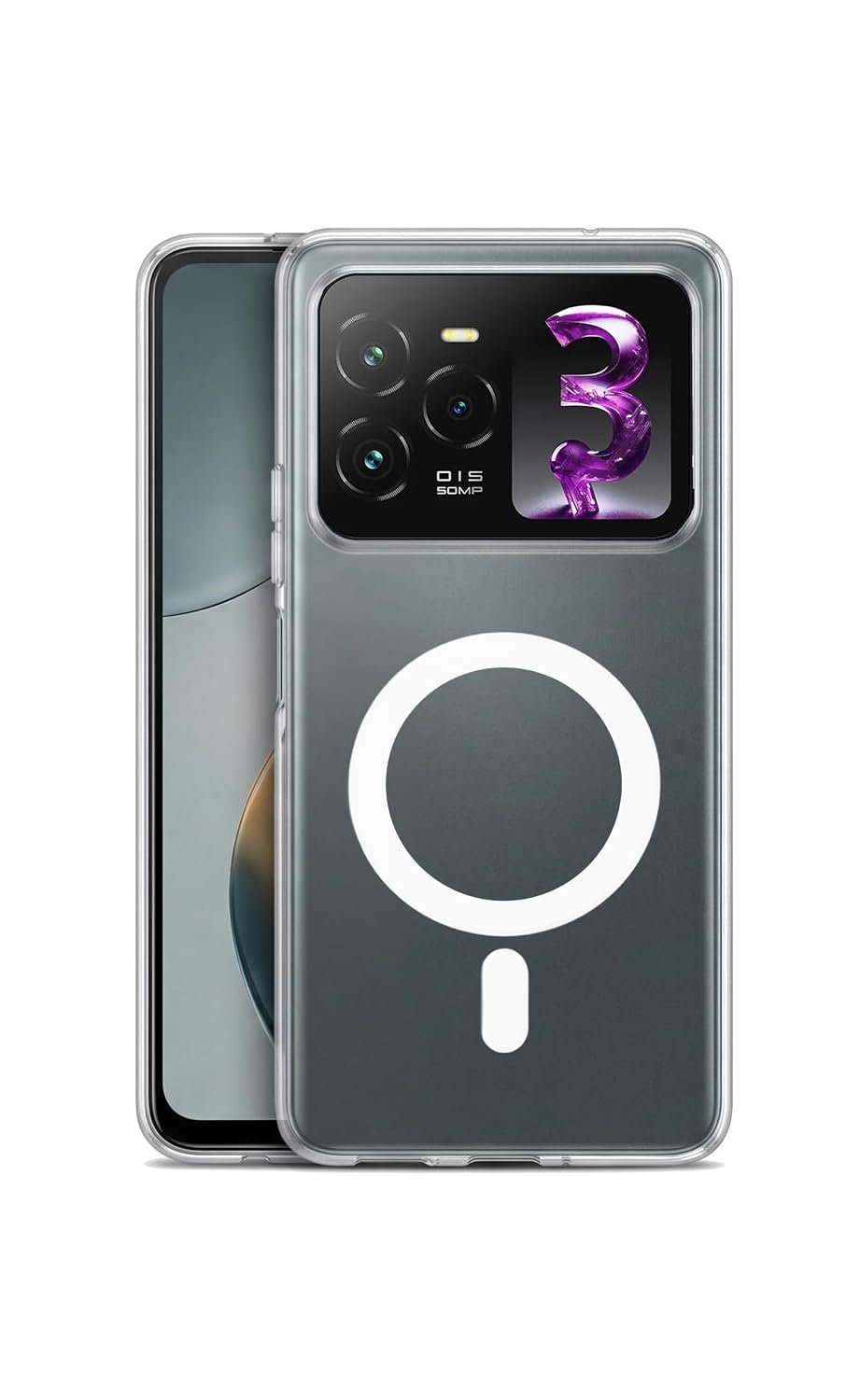 RM Back Cover for Lava Agni 3 Soft TPU Silicone Mag-Safe Design (Mag-Safe Not Support) Camera Protection | Slim Fit Bumper Cover (Transparent)