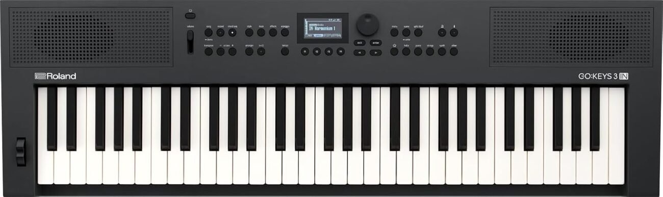Roland GO:KEYS 3 IN Music Creation Keyboard 61-Note Keyboard Built-In Stereo Speakers | Bluetooth Audio/MIDI Support for Music Streaming