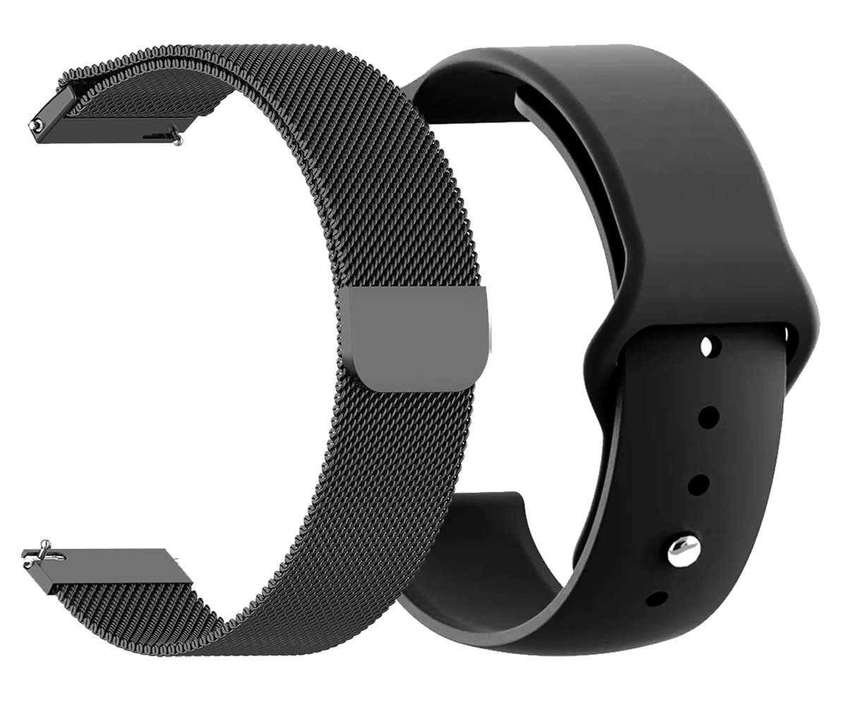 AONES 22mm Watch Strap Compatible for Reebok Activefit 1.0 Smartwatch