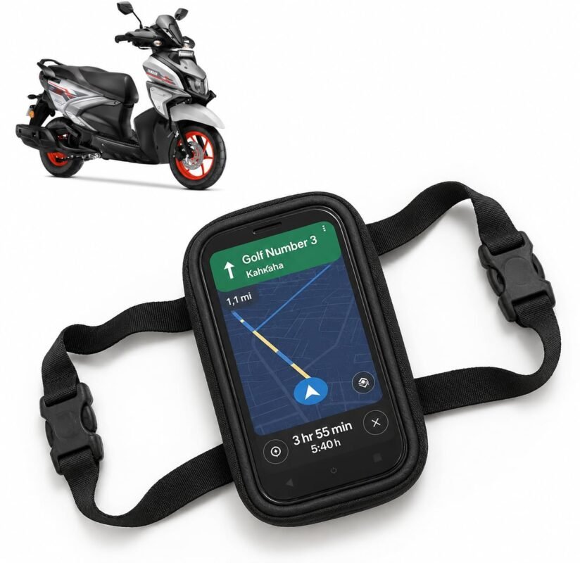 Waterproof Mobile Holder for Scooty & Bike with Touch Screen | Universal Phone Mount Pouch for Activa, Jupiter, Access & All Two Wheelers