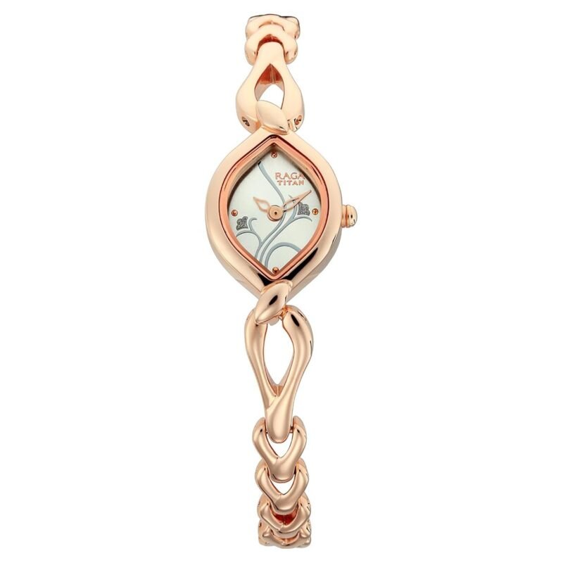Titan Raga Quartz Analog Silver Dial Metal Strap Watch for Women-NS2455WM01