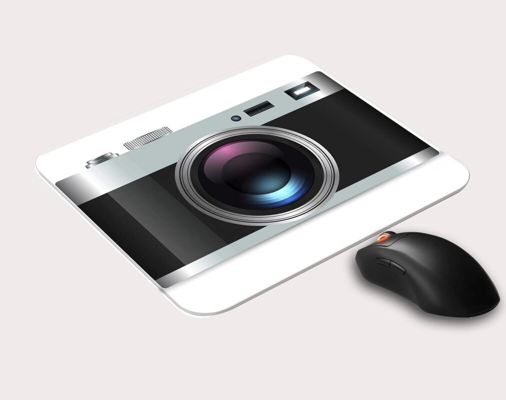 SKP Camera Icon Printed Mouse Pad for Laptop/Computer (Anti Skid | Anti Slip | Gaming Mouse Pad | Ultra Slim | Size : 21.5 X 18 c.m) Multi Color