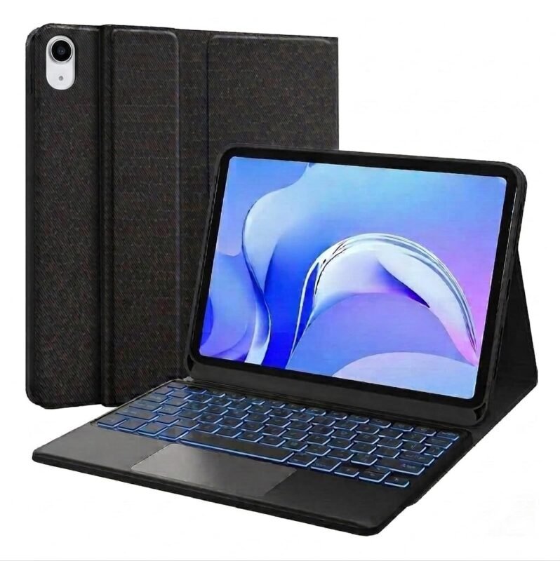 typecase Keyboard case for iPad 11 (A16, 2025) & 10th Gen with Multi Gestures Touchpad & 7-Colors Backlit, Multi Viewing Angle Stand, Pencil Slot, Magnetically Detachable Bluetooth Keyboard Cover