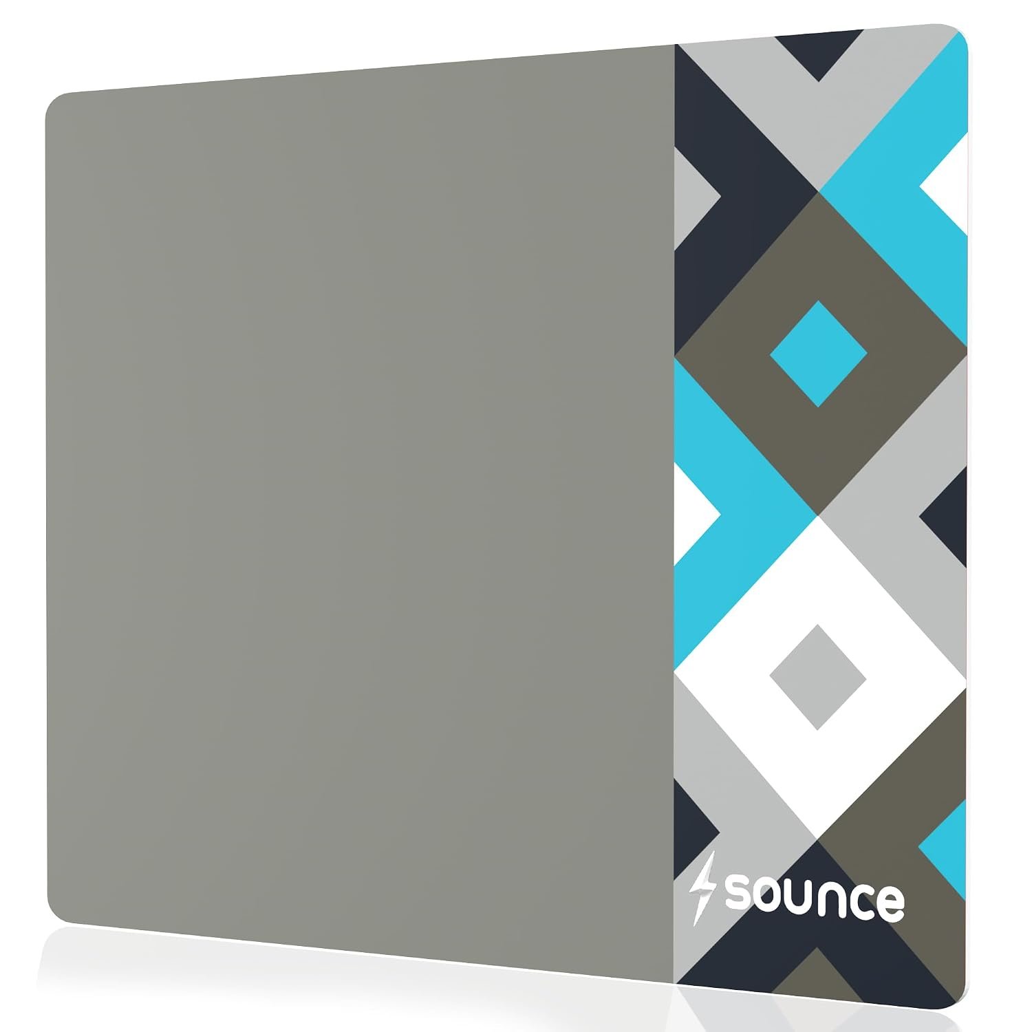 Sounce Mouse Pad | Speed & Precision Optimised | Premium Anti-Skid Rubber Base | Premium Microfiber Surface | Home & Office, Laptop, Gaming, PC, Mac | 240 x 210 x 3mm | Grey