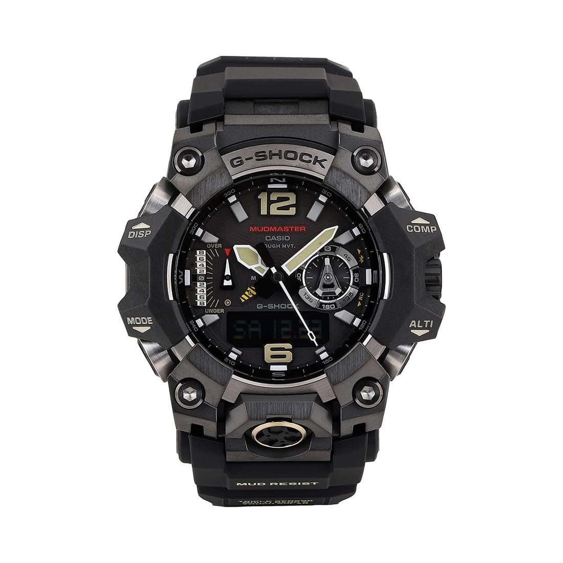 Casio G-Shock GWG-B1000-1ADR Gray IP Analog-Digital Dial Black Resin Strap Men's Watch Mud Resistant Tough Solar G1473
