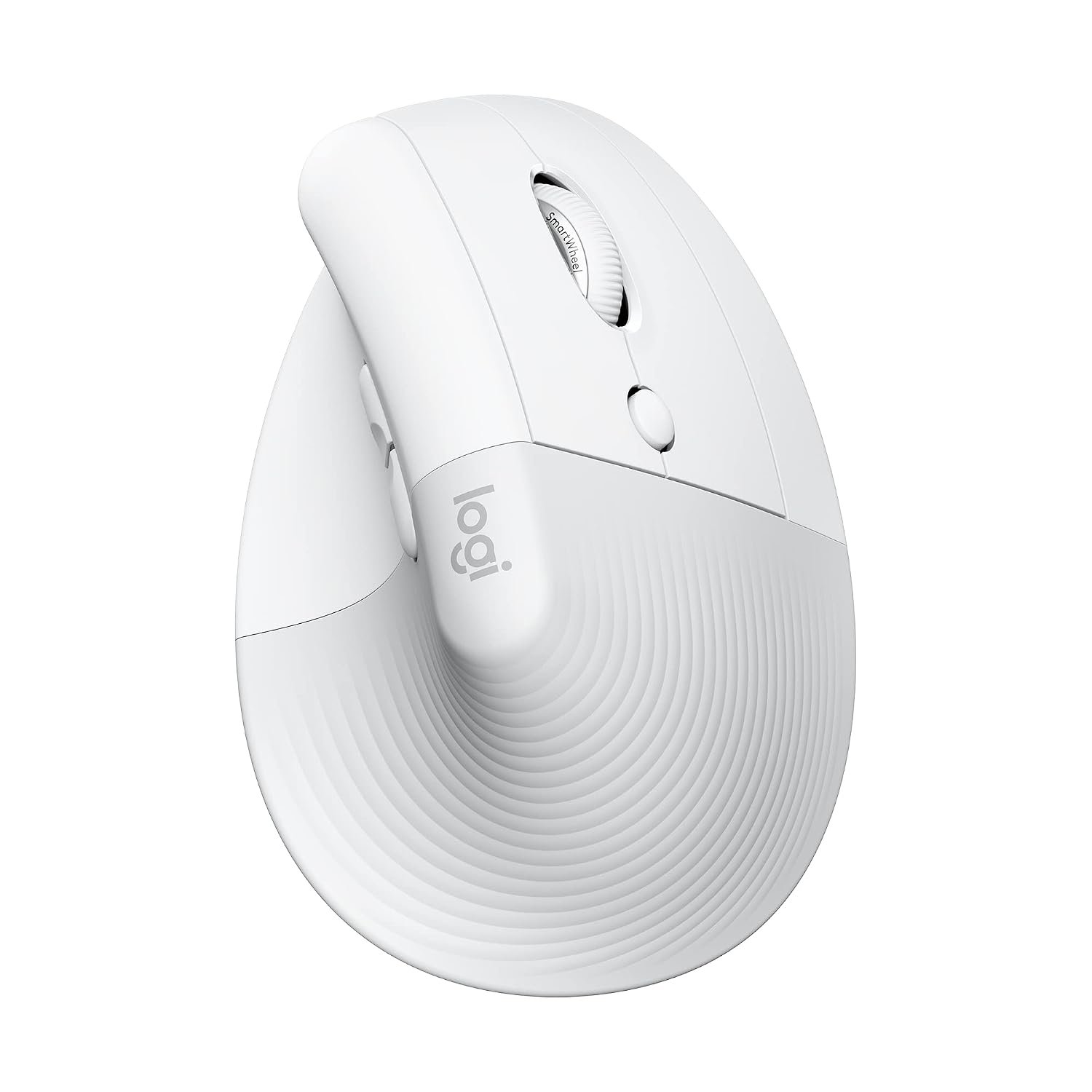 Logitech Lift Vertical Ergonomic Mouse, Wireless, Bluetooth or Logi Bolt USB receiver, Quiet clicks, 4 buttons, compatible with Windows/macOS/iPadOS, Laptop, PC - Pale Grey