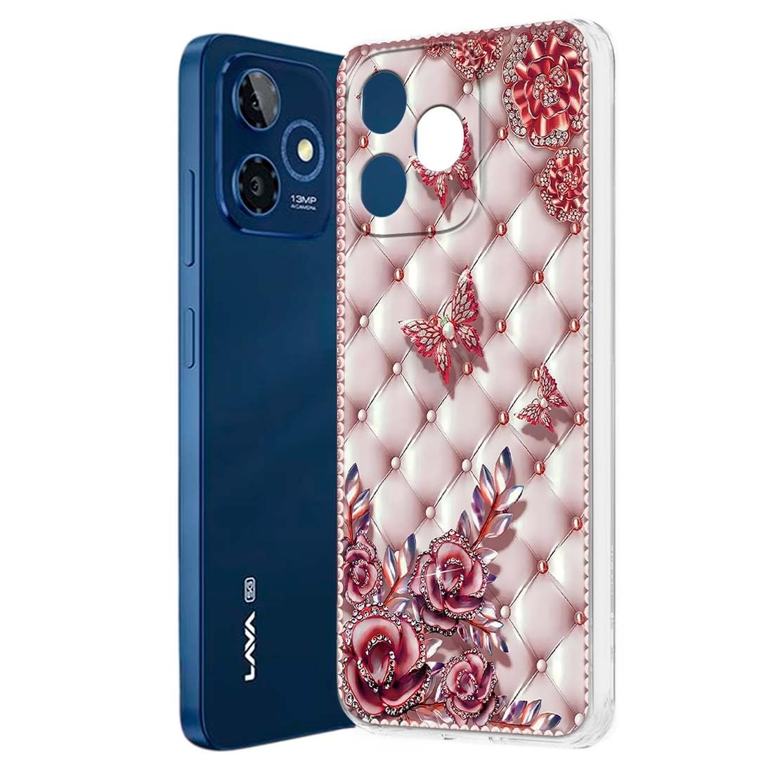 Printed Back Cover Case Compatible for Lava Shark 5G Back Cover for Lava Shark 5G| Shockproof TPU Soft Flexible with Camera Protection -D1088