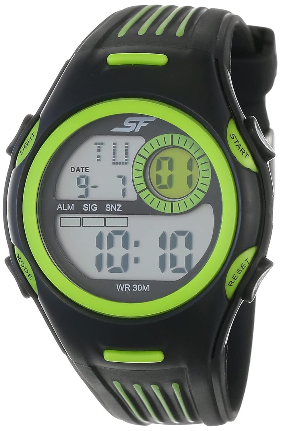 SF Super Fibre Digital Dial Plastic Strap Watch for Men-NS77072PP01