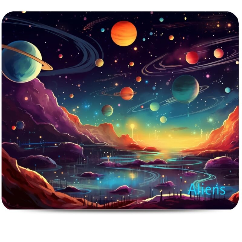 Aliens Mouse Pad for Computer, Laptop, Smooth Premium Cloth Surface, Non-Slip Rubber Base, Speed and Precision Operation Compatible with Laser and Optical Mouse, Gaming, Office, Home 230x190mm (SP-15)
