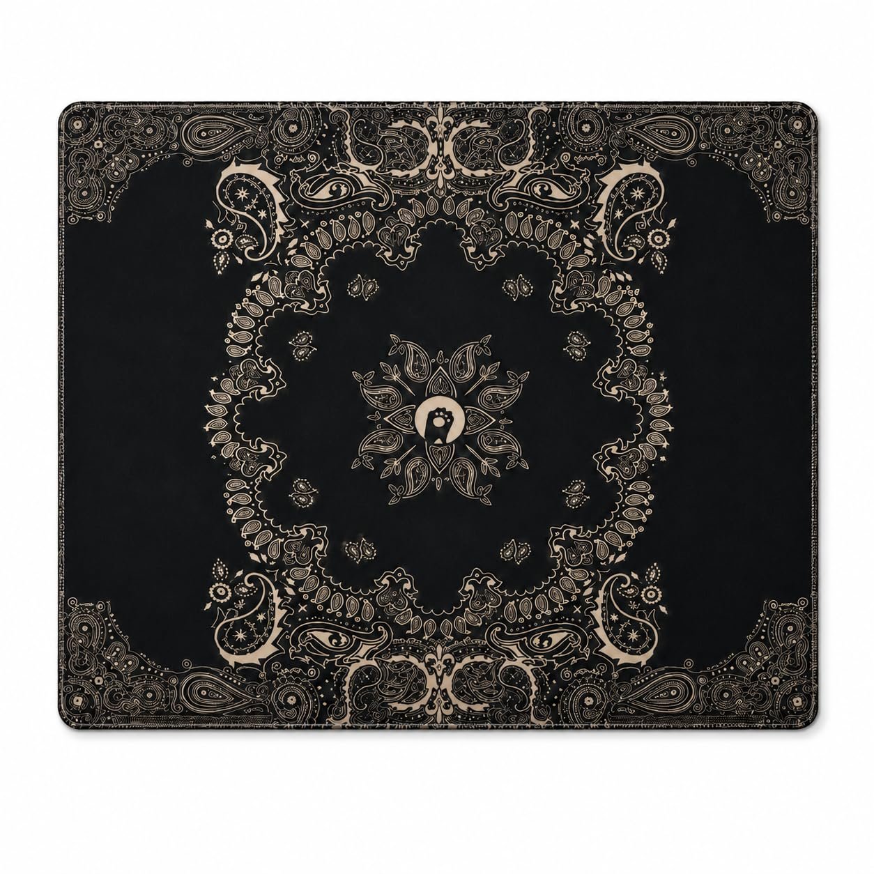 AM SilkGlass Tempered Glass Gaming Mouse Pad, Large 19.29 x 16.54 in, Black
