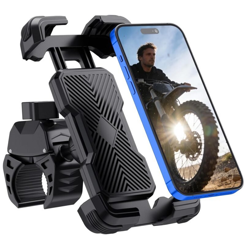 Grefay Bike Phone Holder Universal Motorcycle Phone Holder for Road Bike MTB Scooter with 360 Rotate for 4.7-7.2 Inch Smartphone