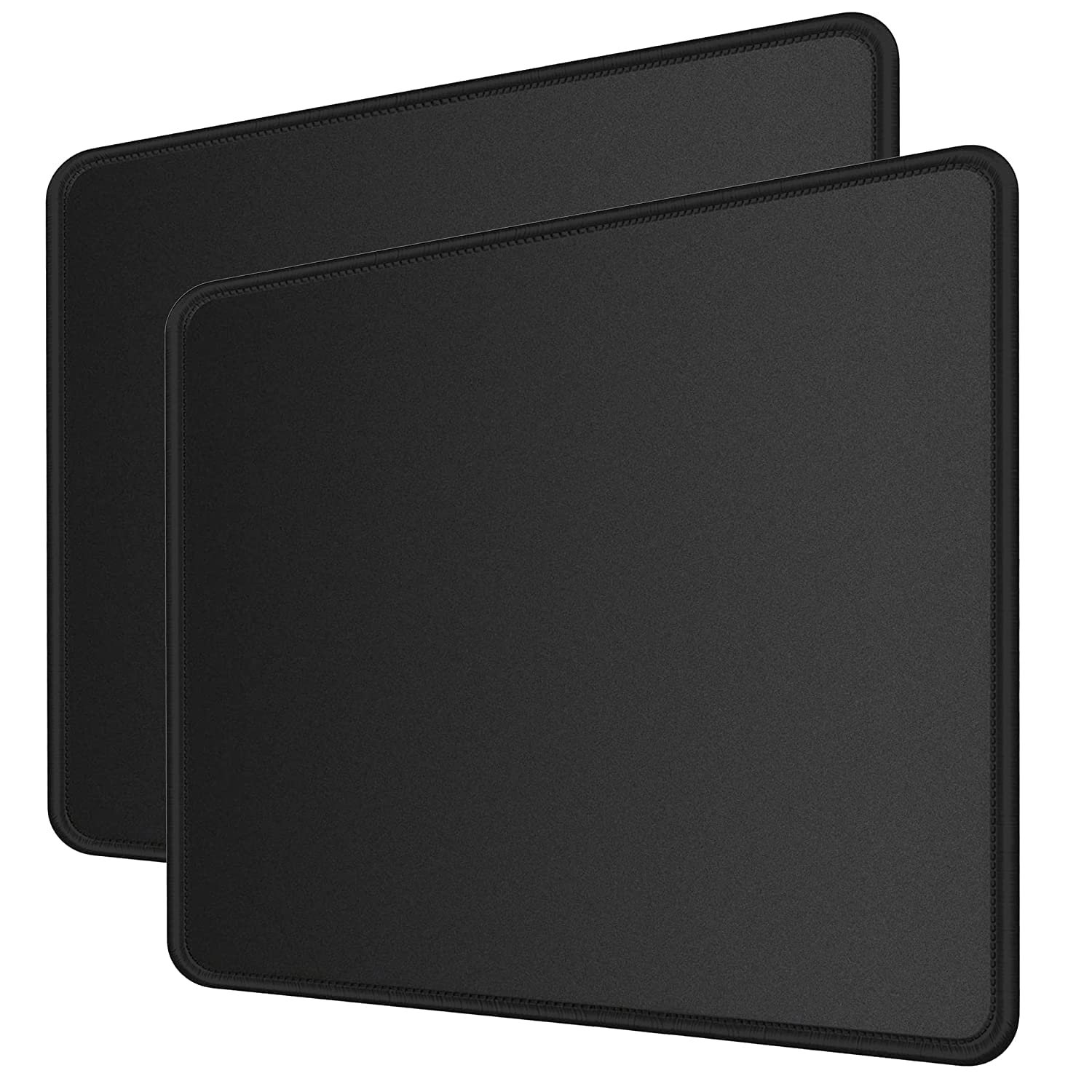 Cables Kart 2 Pack (250mm x 210mm x 2mm) Gaming Mouse Pad for Laptop/Computer with Stitched Embroidery Edges and Water Resistance Coating Natural Rubber Non Slippery Rubber Base
