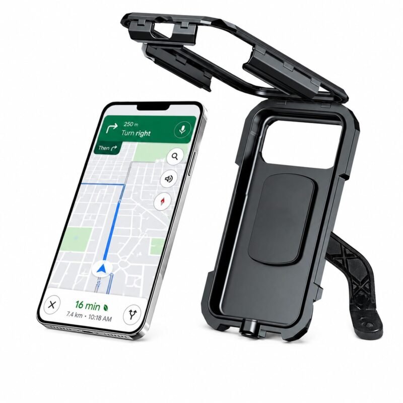 HICLE Universal Waterproof Mobile Phone Holder Case for Bike & Motorcycle - Secure GPS Navigation Mount for Scooters, Cycles - All-Weather Protection & Touch Screen Compatible