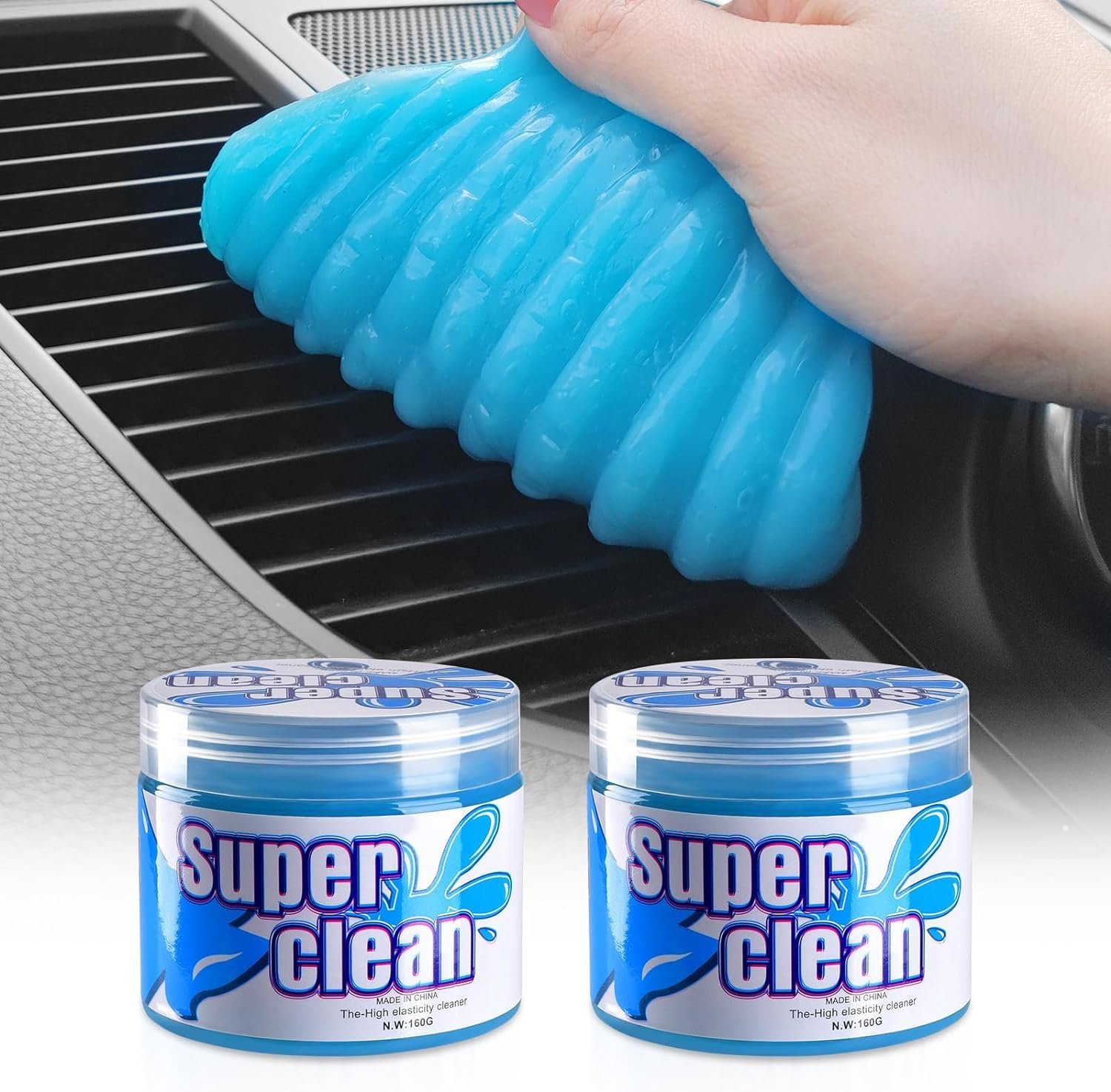 COOFANDY Cleaning Gel for Car Putty Car Vent Cleaner Cleaning Putty Gel Auto Tools Car Interior Cleaner Dust Mud for Cars and Keyboard Cleaner (2 Pcs)