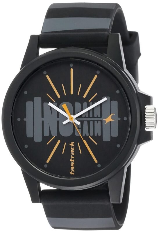 Fastrack Tees Analog Black Dial Unisex-Adult Watch-68012PP15