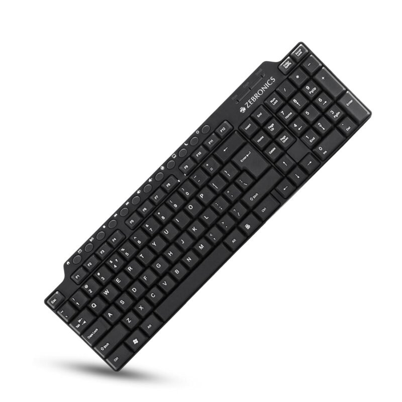 Zebronics ZEB-KM2100 Multimedia USB Keyboard Comes with 114 Keys Including 12 Dedicated Multimedia Keys & with Rupee Key