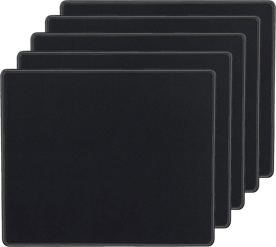 Storite 5 Pack 220x180x2mm Speed Type Gaming Mousepad, Black