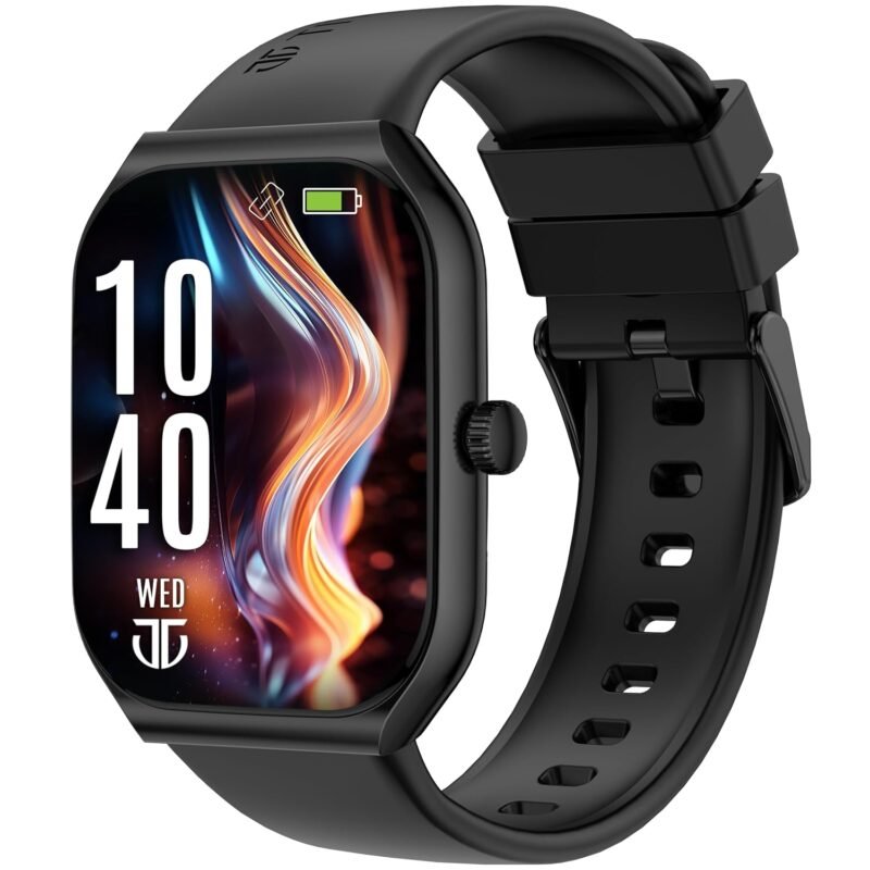 Titan Smart 3 Premium Smart Watch, 1.96" Super AMOLED Display with 410 * 502 Pixel Resolution, SingleSync BT Calling, 110+ Sports Modes, 200+ Smartwatch Faces, Upto 7 Days Battery (Black)