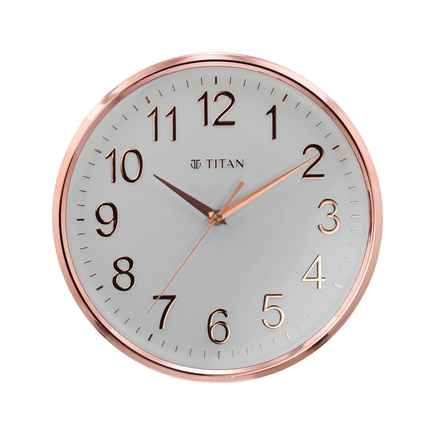 Titan Silent Sweep Battery Powered Grey Round Dial Unisex Analog Display Wall Clock|Wall Clock with Silent Sweep Technology - 30 cm x 30 cm (Medium) - NTW0001PA02A