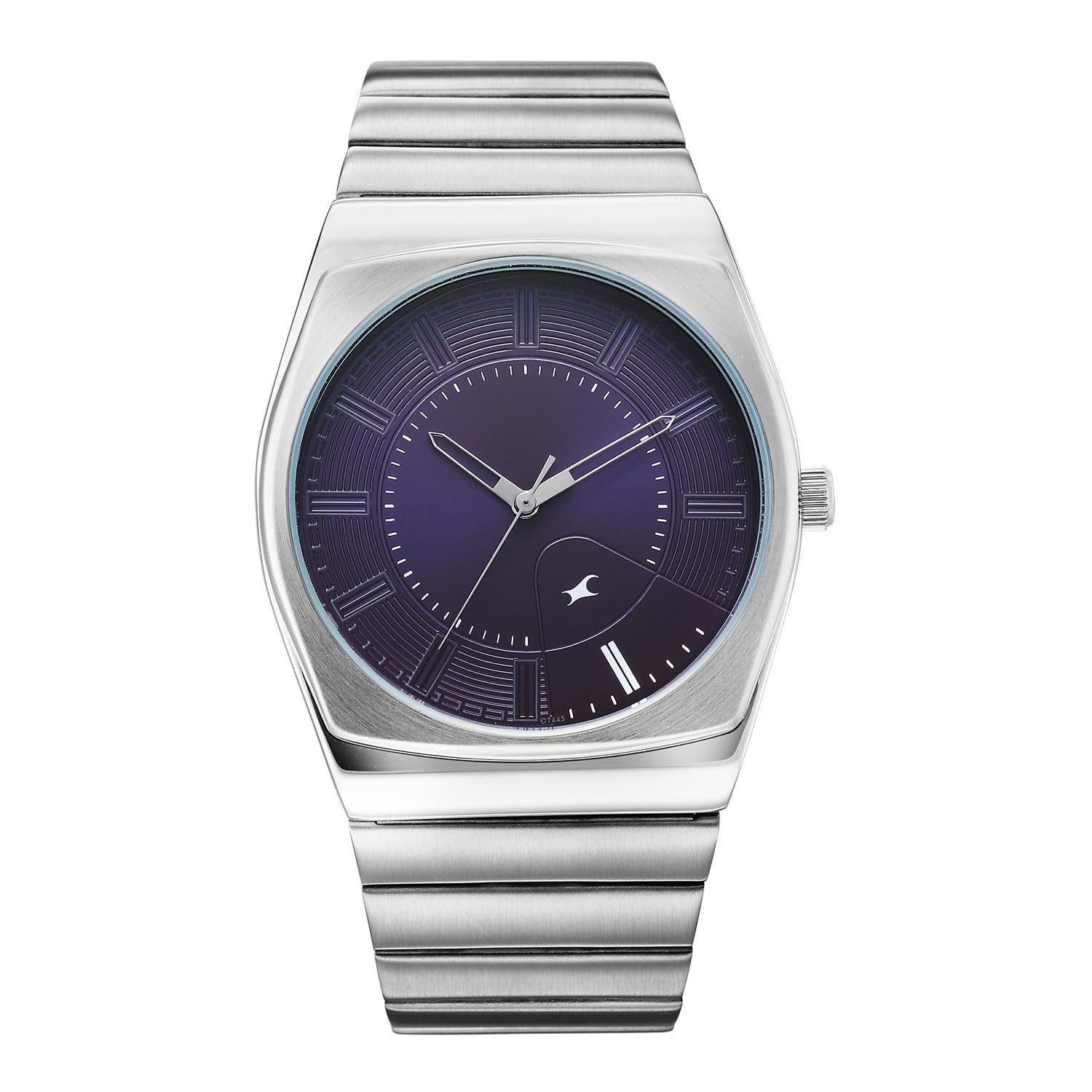 Fastrack Stunners XI with Quartz Analog Dark Purple Dial Silver Stainless Steel Strap Watch for Men - 38212SM02