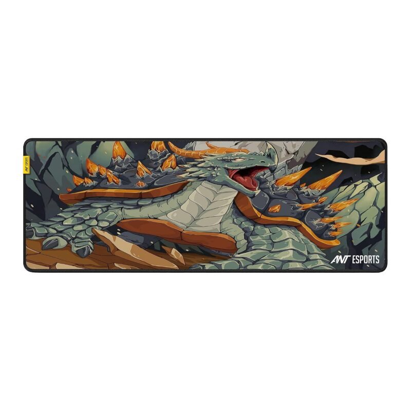Ant Esports Golden Dragon Unique Mouse Pad Gaming Mouse Pad Extended Mouse Mat for Mouse Keyboard with Stitched Edges Waterproof Non-Slip Base Mousepads for Office Home Shop Gaming Extra Large_Gold