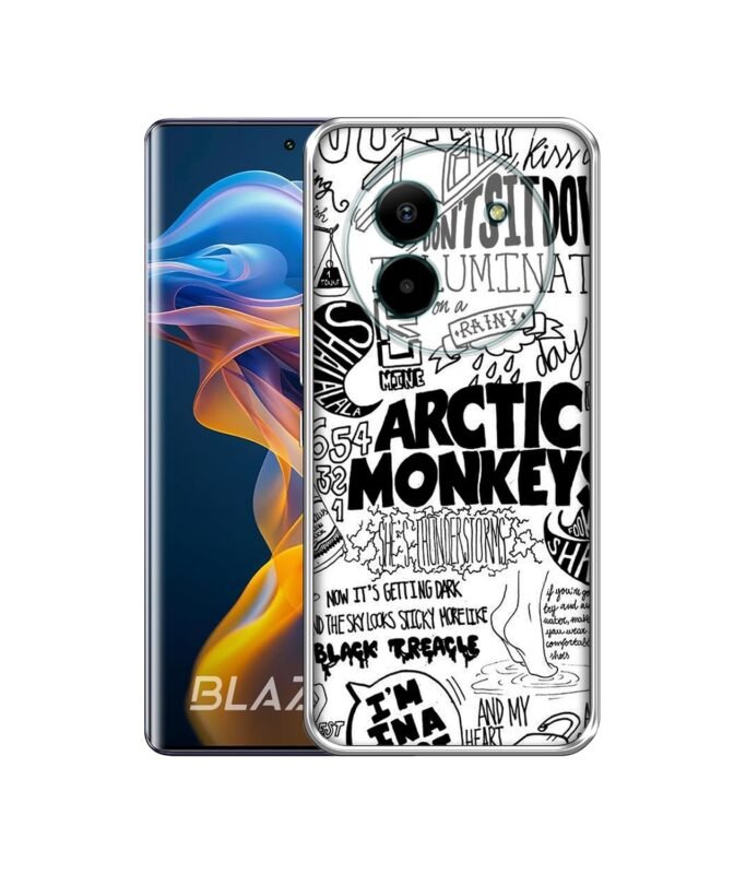 Arctic Monkeys Pattern Design Printed Silicon Soft TPU Back Case Cover for Lava Blaze X 5G