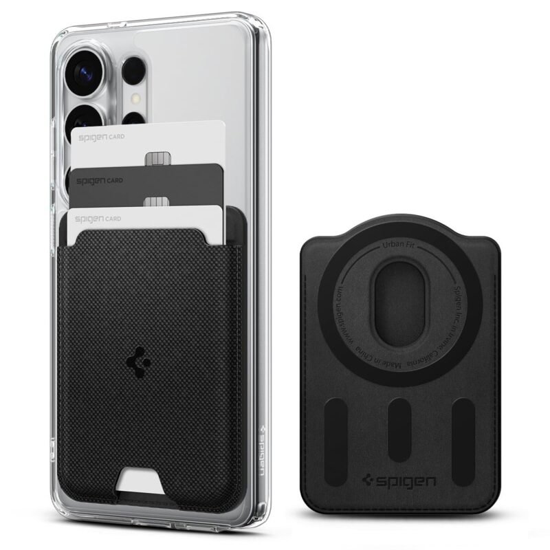 Spigen Urban Fit MagFit MagSafe 3-Card Wallet for Galaxy & iPhone - Black