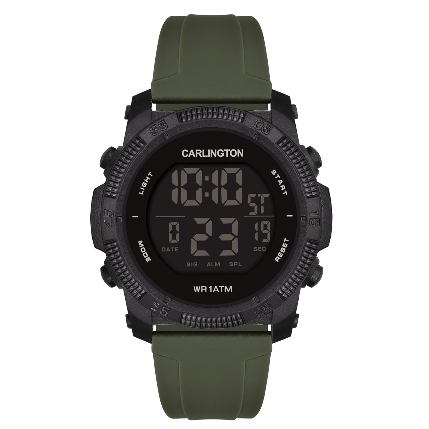 Carlington Digital Sports Watch Chronograph, Dual Time, Alarm, Calendar, Stopwatch, Water-Resistant, Split Timer, Shock-Resistant, Back Light Display. The Perfect Watch for Men - CT 9133 Series