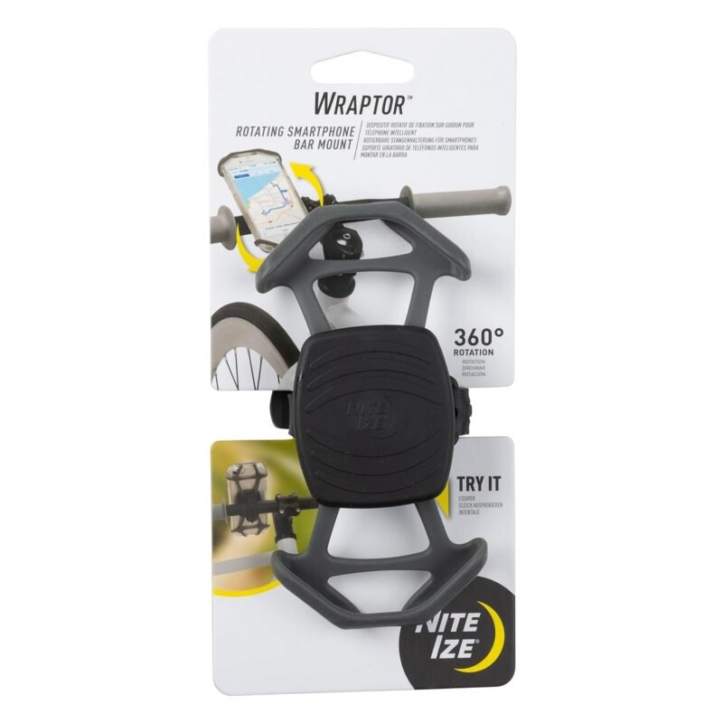 Nite Ize Wraptor Rotating Smartphone Bar Mount - Black